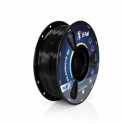 Filamento 3d Pla+ Silk Preto X-full Pk008 1kg 1,75mm