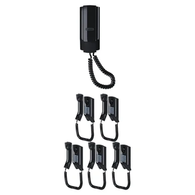 Kit 06 Telefone Comunicação Condominial Tdmi 300 Preto Intelbras