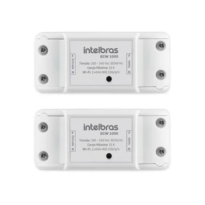 Kit 2 Controladores Smart Wi-fi Para Ambientes Ecw 1000 Intelbras
