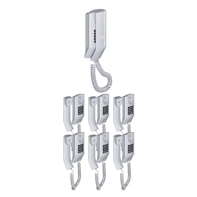Kit 07 Telefones Com Fio Condominial Tdmi 300 Intelbras