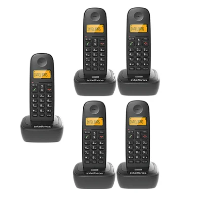 Kit Telefone Sem Fio Ts 2510 + 4 Ramais Ts 2511 Intelbras