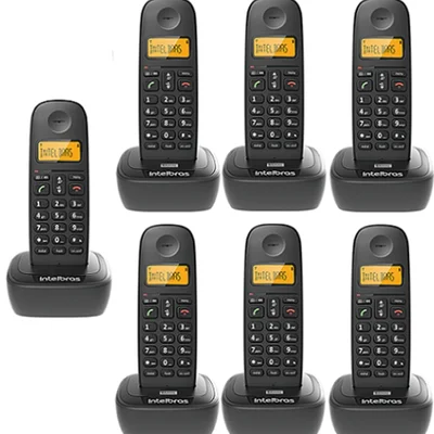 Kit Telefone Sem Fio Ts 2510 + 6 Ramais Ts 2511 Intelbras