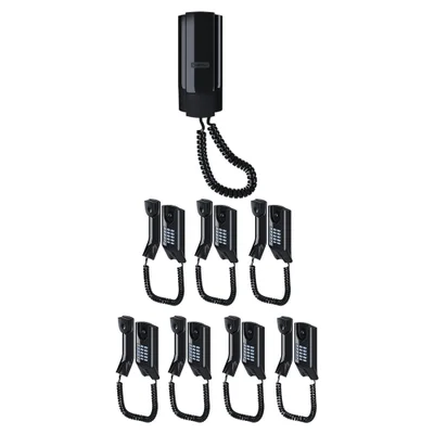 Kit 08 Telefone Comunicação Condominial Tdmi 300 Preto Intelbras