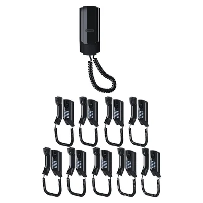 Kit 10 Telefone Comunicação Condominial Tdmi 300 Preto Intelbras