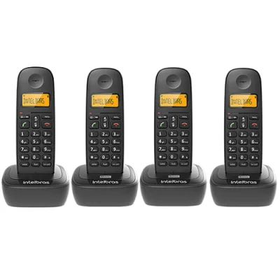 Kit Telefone Sem Fio Ts 2510 + 3 Ramais Ts 2511 Intelbras