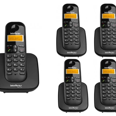 Kit Telefone Sem Fio Ts 3110 + 4 Ramais Ts 3111 Intelbras