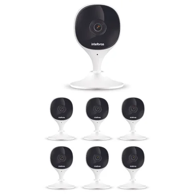 Kit 7 Câmeras Wi-fi Inteligente Com Alarme E Armazenamento Em Nuvem Imx C Intelbras