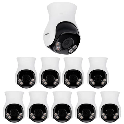 Kit 10 Câmeras Hdcvi 2 Megapixels 360º Full Color 40m Vhd 3200 Mini Sd Intelbras