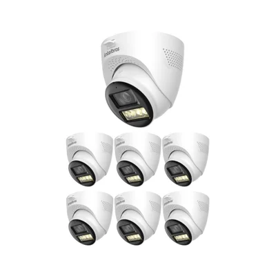 Kit 7 Câmeras Multi Hd 2 Megapixels 40m Microfone E Áudio Bidirecional Vhd 3240 D Dual Audio Fc + Intelbras