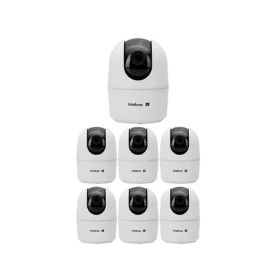 Kit 7 Câmeras Ip Wi-fi 4 Megas 10m Vipw 1410 Mini Intelbras