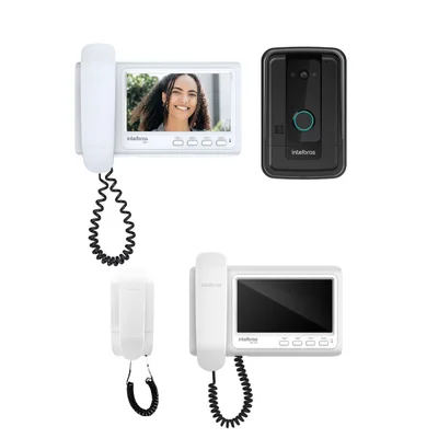 Vídeoporteiro Residencial Colorido 7" Ivr 7 + 1 Extensão De Vídeo + 1 Extensão Áudio Intelbras