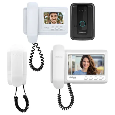 Kit Videoporteiro Residencial Ivr 4 + 1 Extensão De Vídeo Ivr 1070 In + 1 Extensão De Áudio 1010 Ea Intelbras