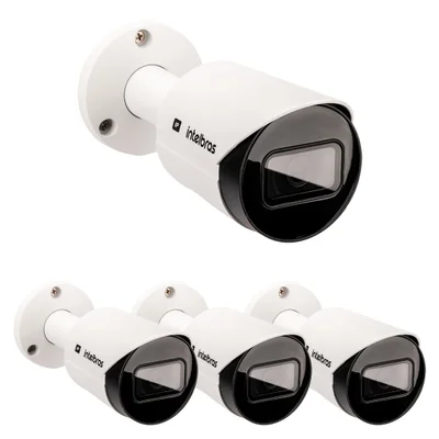 Kit 4 Câmera Ip 8 Megapixels 4k 30m Poe Vip 3830 B Ia Intelbras