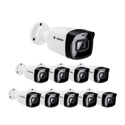 Kit 10 Câmeras Ip 4 Megapixels Full Hd 30m Poe Vipc 1430 B Intelbras