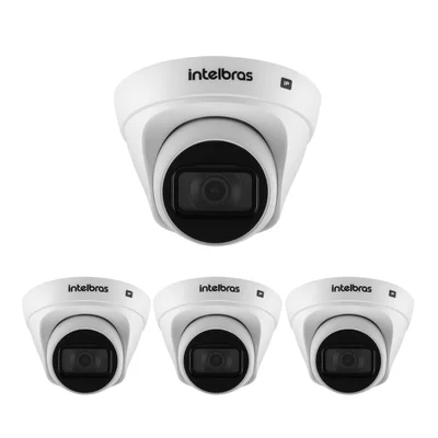 Kit 4 Câmeras Ip 4 Megapixels 30m Inteligência De Vídeo Vip 1430 D G3 Intelbras