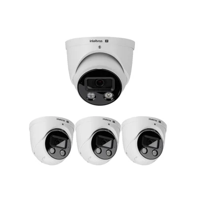 Kit 4 Câmeras Ip 4 Megapixels 30m Triple Light E Ia Vip 5430 D Tl Ia Intelbras
