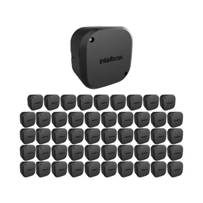 Kit 50 Caixas De Passagem Plástica Câmeras Bullet/dome Interno Vbox 1100 Black Intelbras