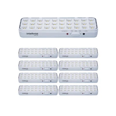 Kit 9 Luminárias De Emergência LED Autônoma Lde 30l Intelbras