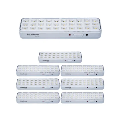 Kit 8 Luminárias De Emergência LED Autônoma Lde 30l Intelbras