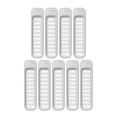 Kit 9 Luminárias De Emergência 30 LEDs Autônoma Lea 150 Intelbras