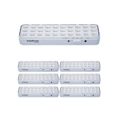 Kit 7 Luminárias De Emergência LED Autônoma Lde 30l Intelbras