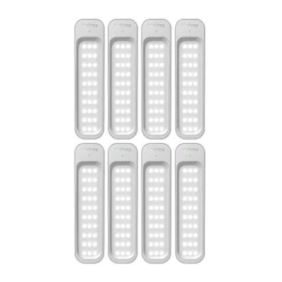 Kit 8 Luminárias De Emergência 30 LEDs Autônoma Lea 150 Intelbras