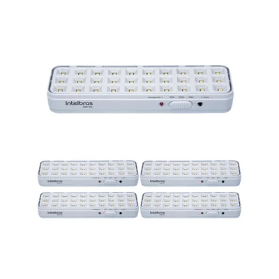 Kit 5 Luminárias De Emergência LED Autônoma Lde 30l Intelbras