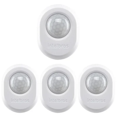 Kit 4 Sensor De Presença Para Iluminação 360° Espi 360 A Branco Intelbras