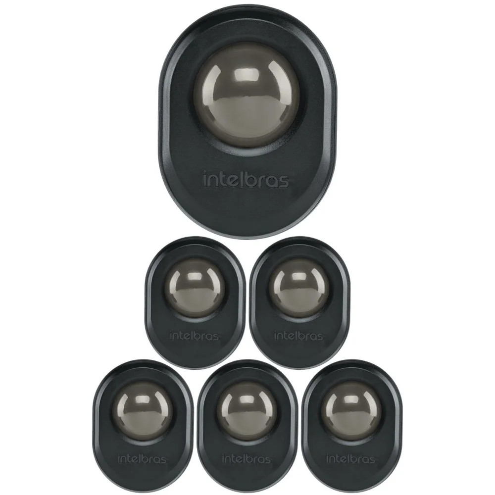 Kit 6 Sensor De Presença Para Iluminação 360° Espi 360 A Preto Intelbras