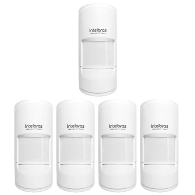Kit 5 Sensores Passivo Sem Fio Ivp 4101 Pet Smart Intelbras