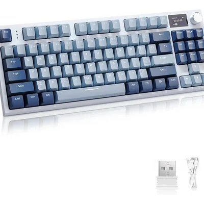 Attack Shark K86 Tkl Mecânico Retroiluminado Cor Azul-claro
