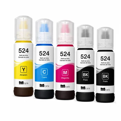 Kit 5 Refil De Tinta 504 2 Black + Cyan + Yellow + Mag. L4150 L4160 L6161 L6171 L6191 L4260 L14150