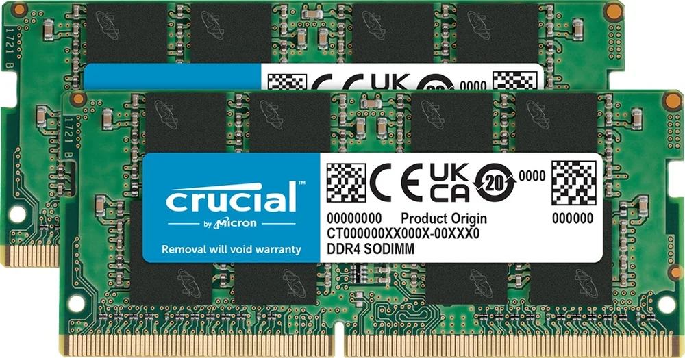 Kit 2 Memórias Para Notebook Crucial Sodimm 8GB, 16gb Total, 3200mhz, Ddr4 - Ct2k8g4sfra32a