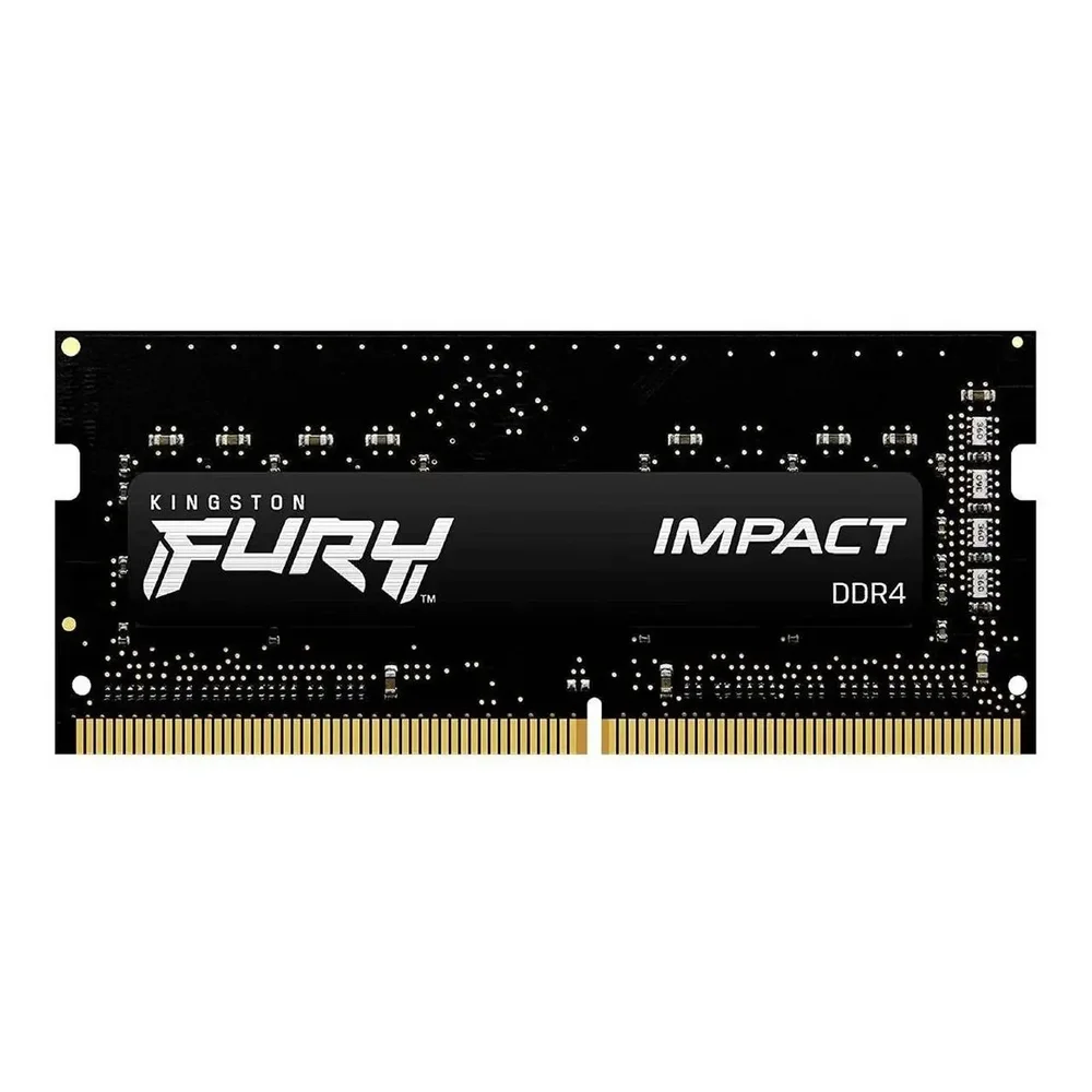 Kit 4 Memórias Notebook Kingston Fury Impact 16gb (64gb Total) Ddr4 3200mhz Cl20 Sodimm Preto - Kf432s20ib/16