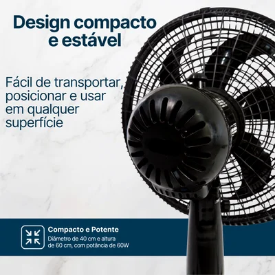 Ventilador De Mesa Latina 40cm 6 Pas Silencioso Vo641 220v — foto 4