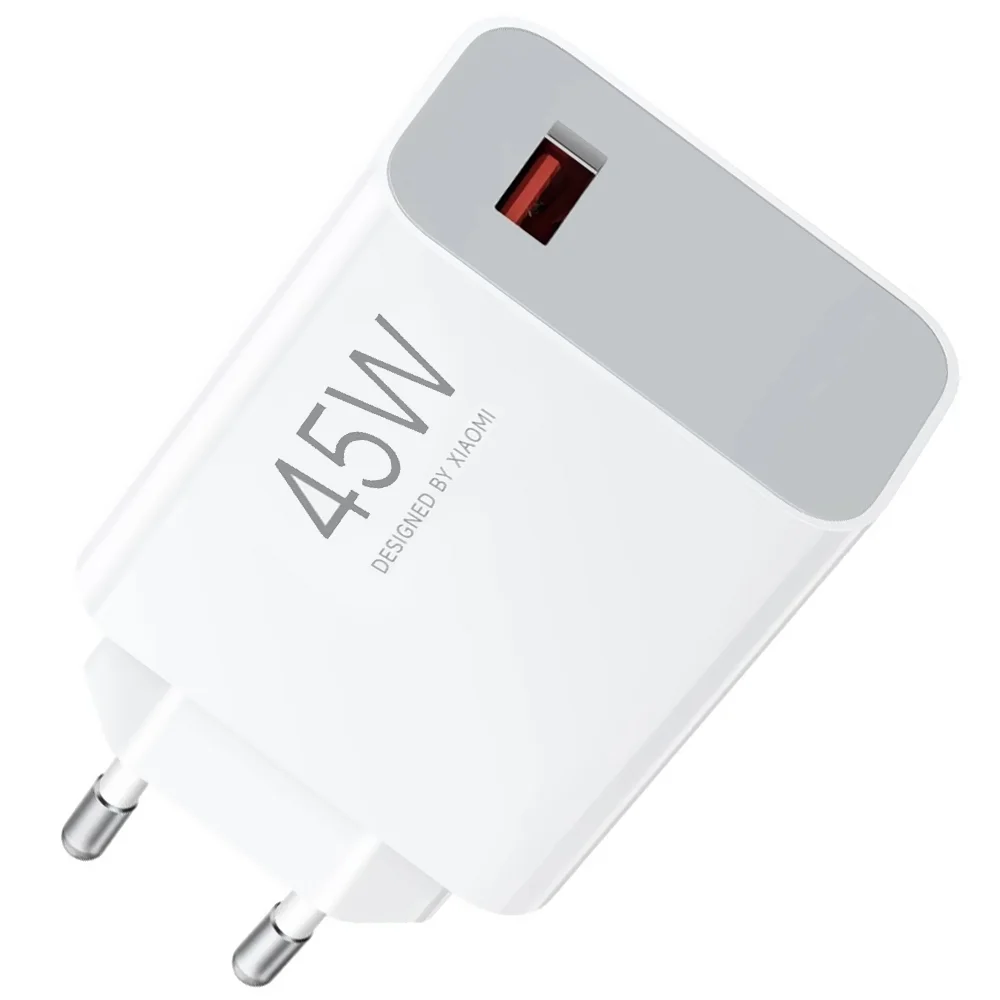 Adaptador De Tomada Xiaomi Usb De 45 Watts 1 Salida Com Cabo - Branco
