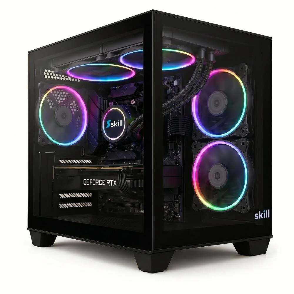 PC Gamer Aquário Amd Ryzen 7 5700x, RTX 3050 8GB, 16gb Ddr4, SSD 1TB, WINDOWS 11 Pro, Watercooler Apex Preto Sw005