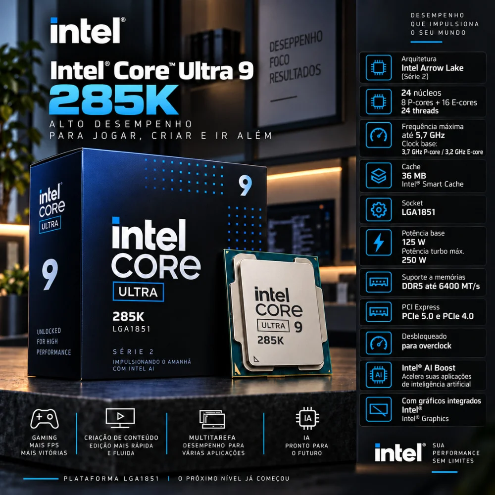 PC Gamer | Workstation - Intel Core Ultra 9 285k, Geforce RTX 5070 Ti 16gb, 32gb Ddr5, SSD 1TB Nvme, Fonte 850w 80 Plus, Bluepc Pgbp-wo1144 - view 4