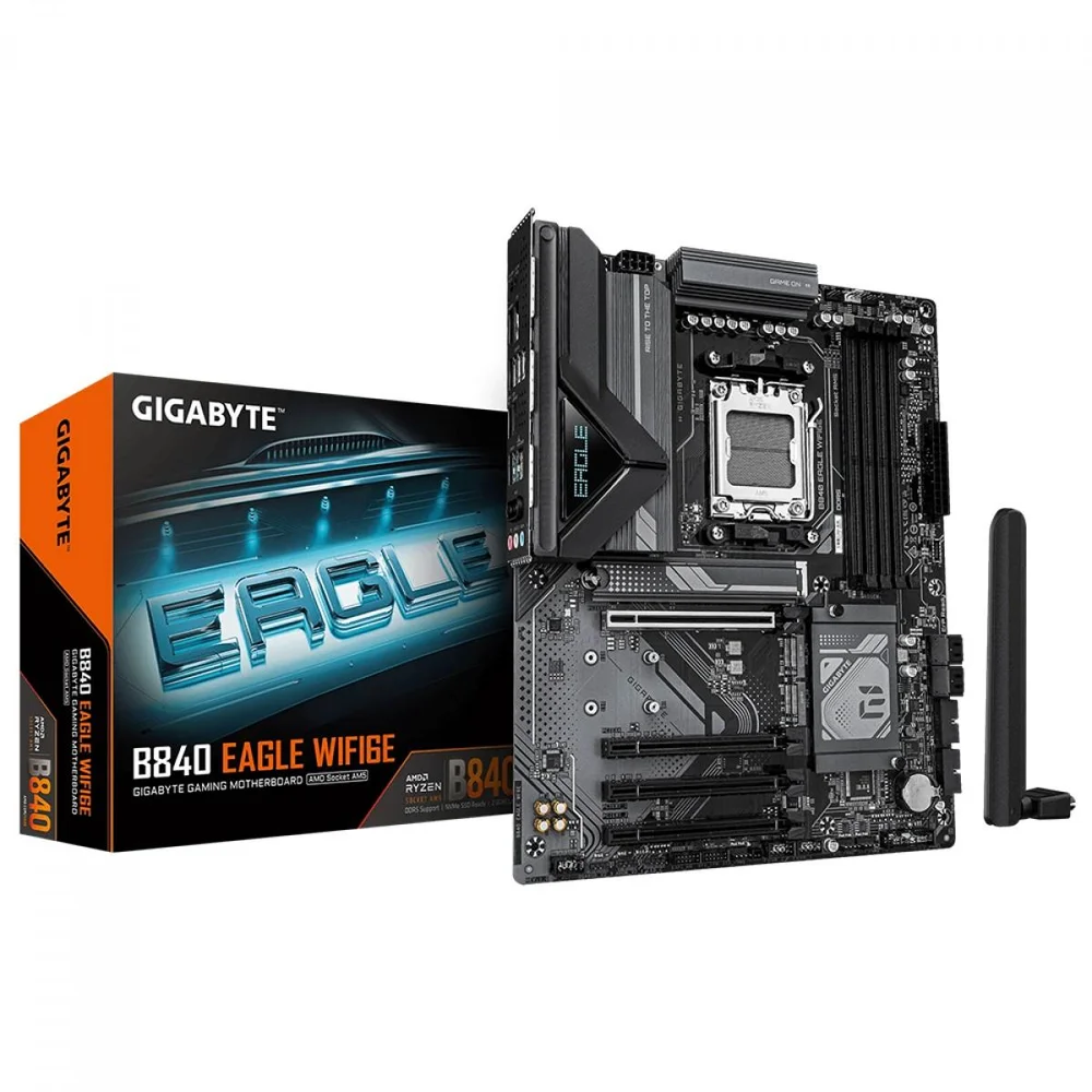 Placa Mãe Gigabyte B840 Eagle Wifi6e, Chipset B840, Amd Am5, Atx, Ddr5