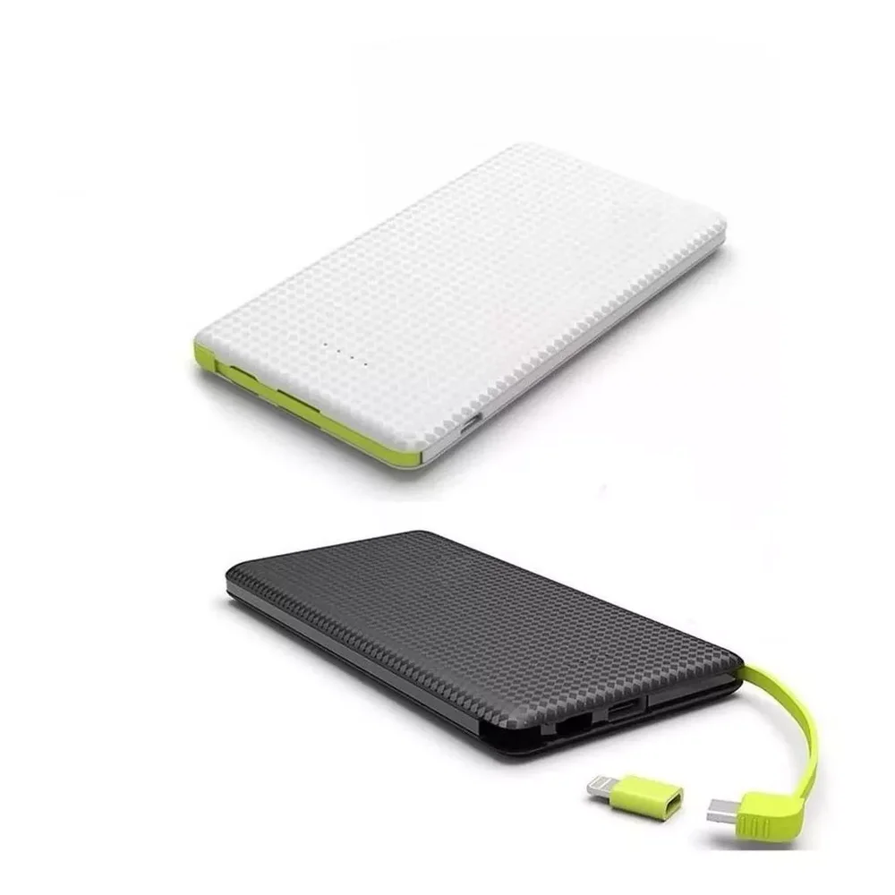 Carregador Portátil Power Bank 5000mah Universal Com Adaptador Iphone,v8 Tipo C