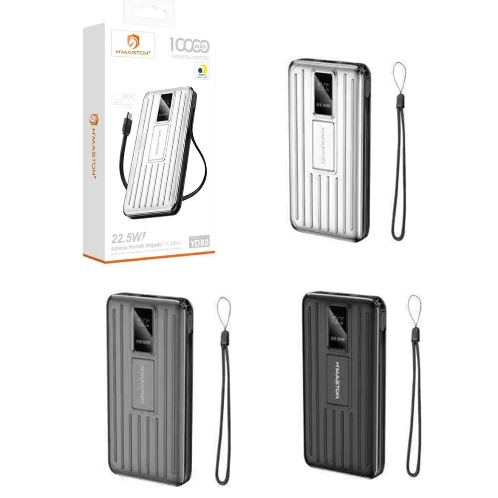 H'maston Yd82 Carregador Portátil Power Bank Propaganda Do 10000mah Carga Rápida 22.5w