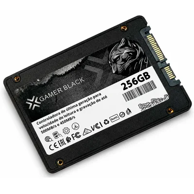 SSD Gamer Black 256gb, Sata Iii 6gb/s, 2,5", Leitura Até 500mb/s E Gravação Até 450mb/s — foto 3