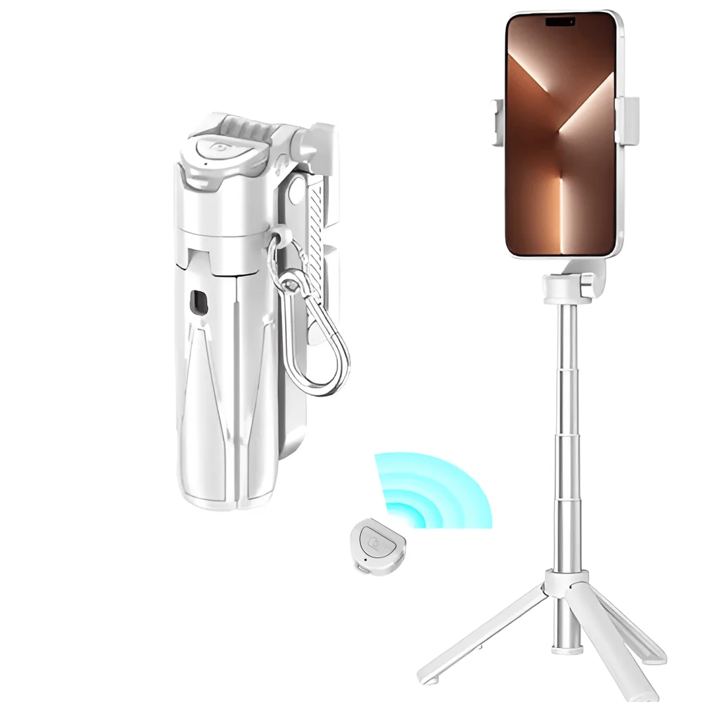 Tripé Selfie Stick Com Controle Bluetooth Suporte Celular