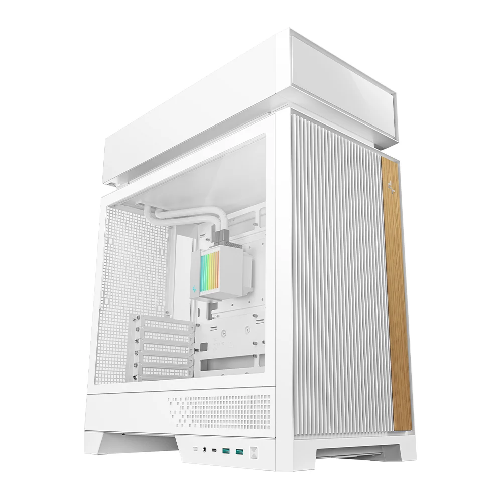 Gabinete Gamer Deepcool Cl6600 Mid Tower Atx Com Water Cooler E Fans Branco