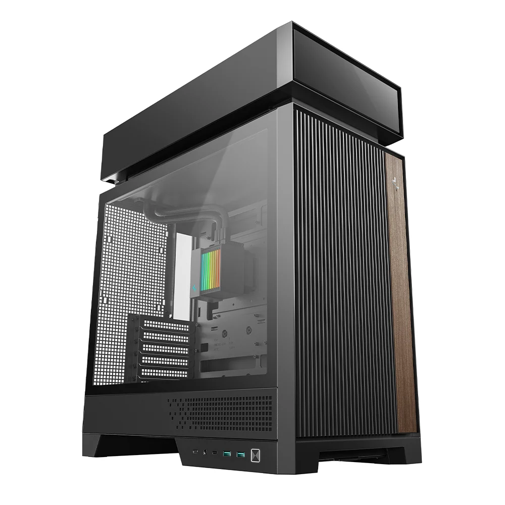 Gabinete Gamer Deepcool Cl6600 Mid Tower Atx Com Water Cooler E Fans Preto