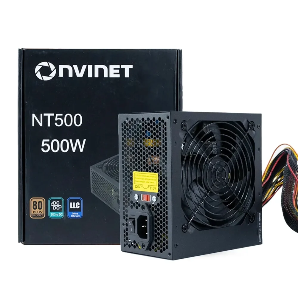 Fonte 500w 80 Plus Bronze Gamer Bivolt Nt500 Nvinet