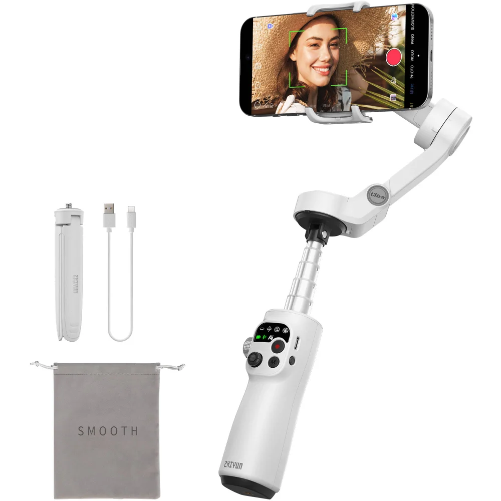 Estabilizador para Celular Zhiyun Smooth-Q5 Ultra - Gimbal com haste de extensão