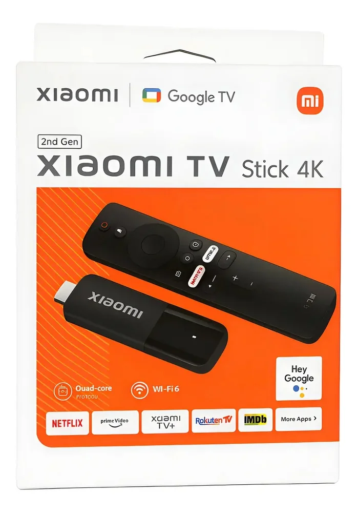Xiaomi Tv Stick 4k 2ª Geração Google Tv Controle Por Voz Branco