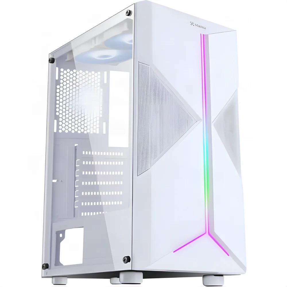 Gabinete Gamer Fortrek Holt Mid Tower RGB Branco Atx