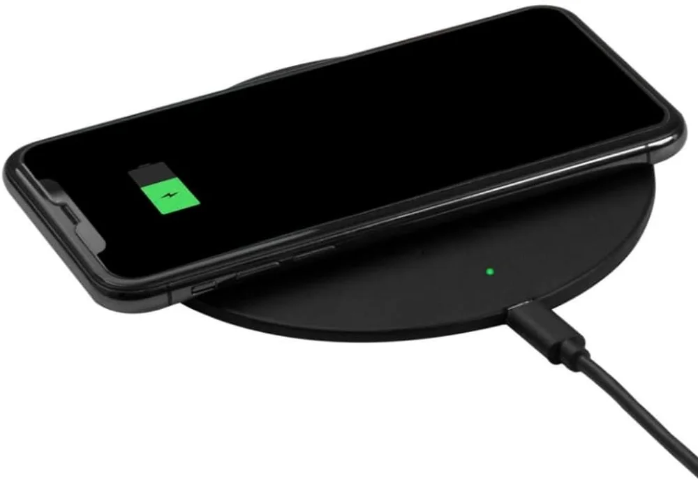 Carregador Sem Fio Wireless Ultra Rápido De Indução 5+ - 15w - Compatível Com Android E Ios - Tecnologia Qi - Adaptador De Carregamento
